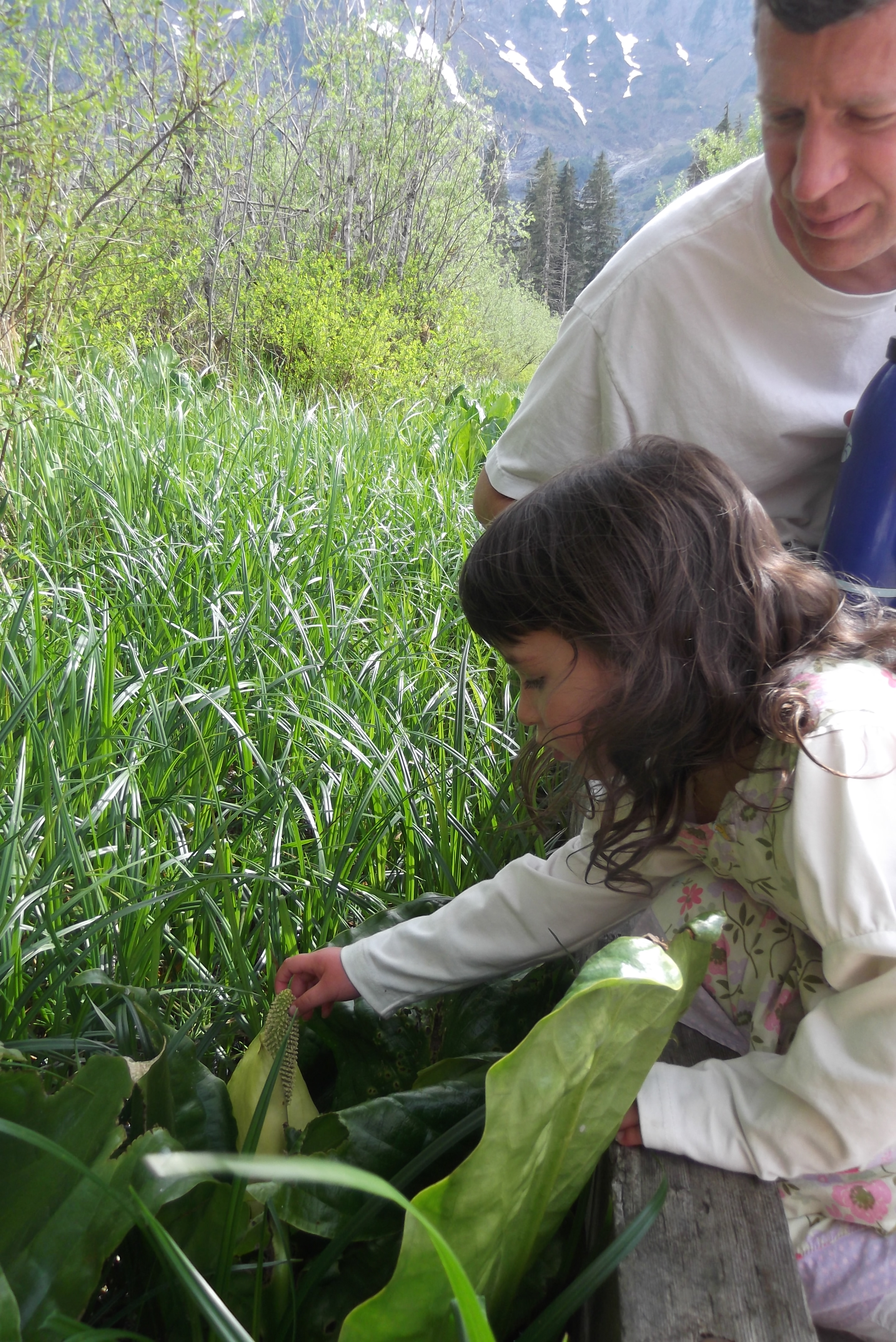 Interacting with nature.