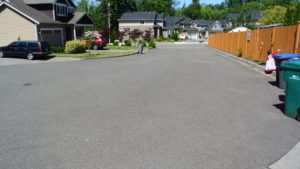 Concrete driveway.